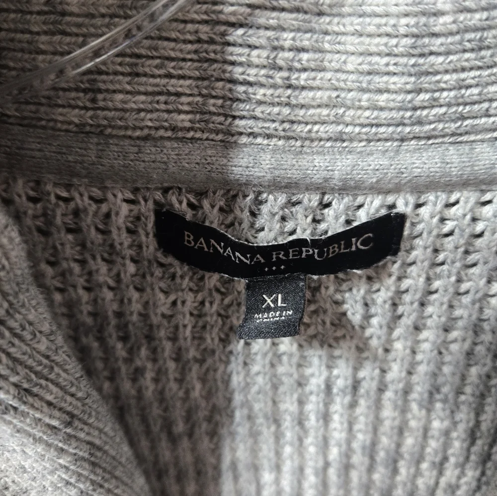 Banana Republic Cowl Neck Ribbed Button Front Men's Cardigan Size: XL